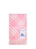 Sugar pink double-face Check cashmere scarf