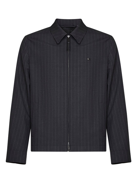 Giacca sportiva Bloomsbury in lana gessata grigio ferro