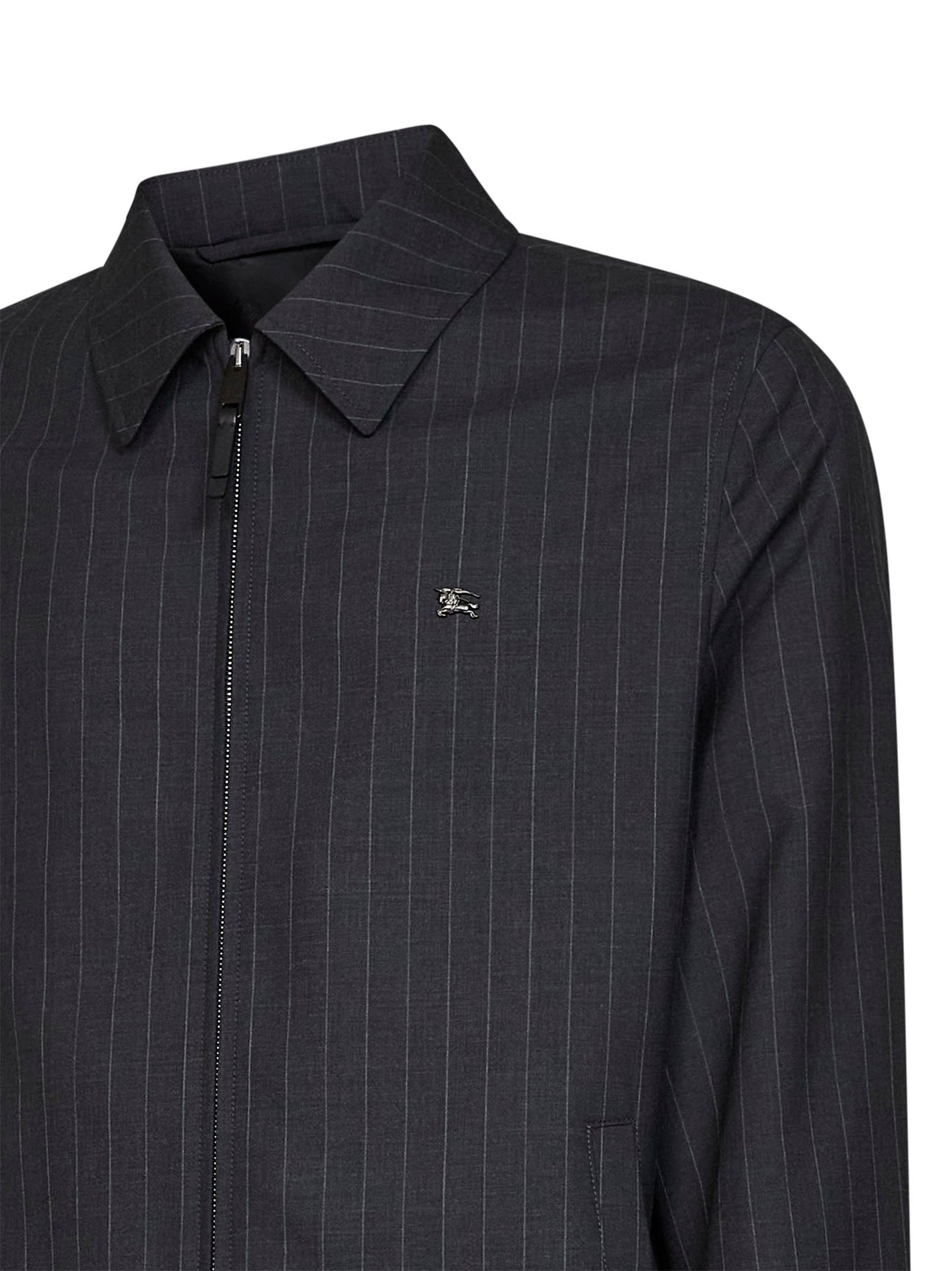 Iron grey pinstriped wool Bloomsbury sport jacket