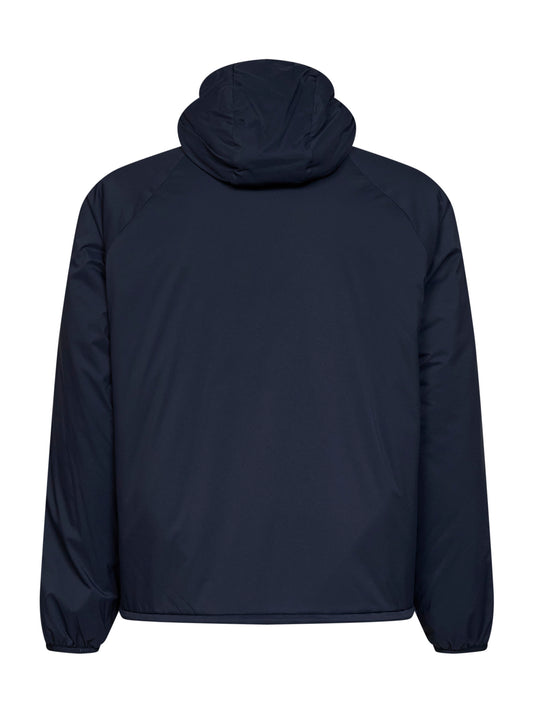Navy blue nylon Dunwich packable hooded jacket