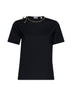 Black cotton T-shirt with Check ties