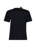Black cotton T-shirt with Check ties