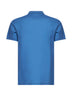 Polo in piquet di cotone azzurro con EKD ricamato