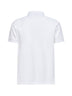 White cotton pique polo shirt with EKD embroidery