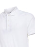 White cotton pique polo shirt with EKD embroidery