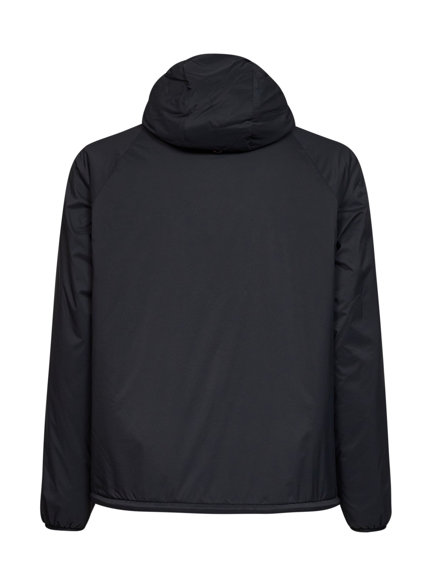 Black nylon Dunwich packable hooded jacket