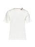 Chalk white cotton T-shirt with Check ties