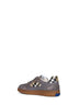 Tower grey and sand beige leather and Check Terrace sneakers