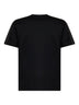 Black cotton T-shirt with Check trims