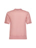 Maglia in lana e seta rosa begonia con pannelli Check