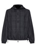 Giacca con cappuccio reversibile Newport Check grigio ferro