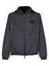 Giacca con cappuccio reversibile Newport Check grigio ferro