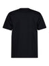 T-shirt in cotone nero con patch cavaliere