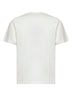 Chalk white cotton T-shirt with knight patch
