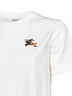 Chalk white cotton T-shirt with Knight Check