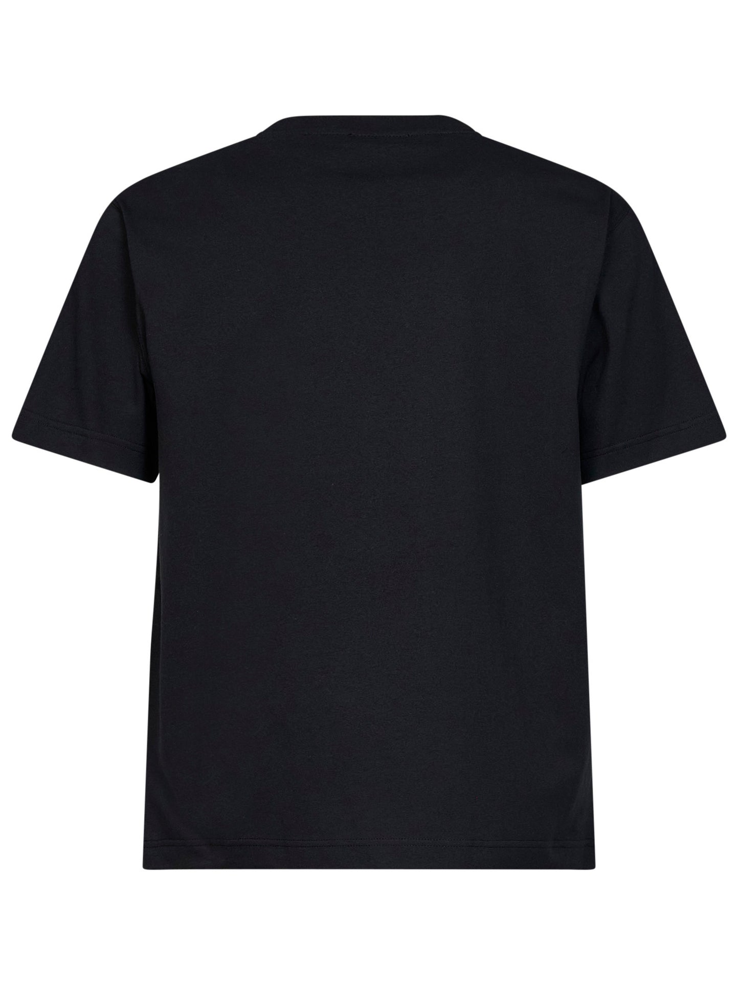 Black cotton Knight Stamp Check T-Shirt