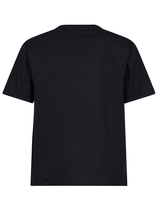 Black cotton Knight Stamp Check T-Shirt