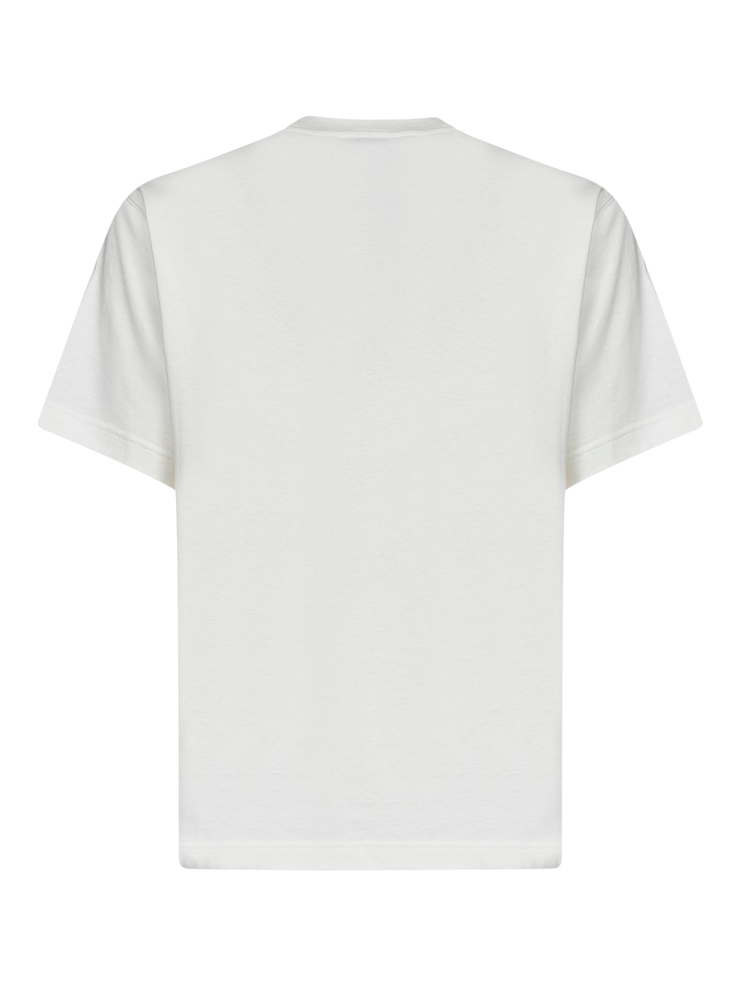 Chalk white cotton Knight Stamp Check T-Shirt