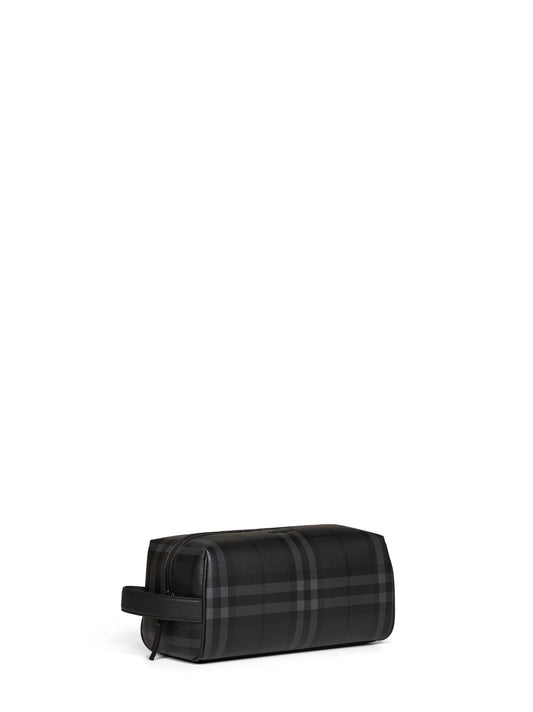 Iron grey City Check travel case