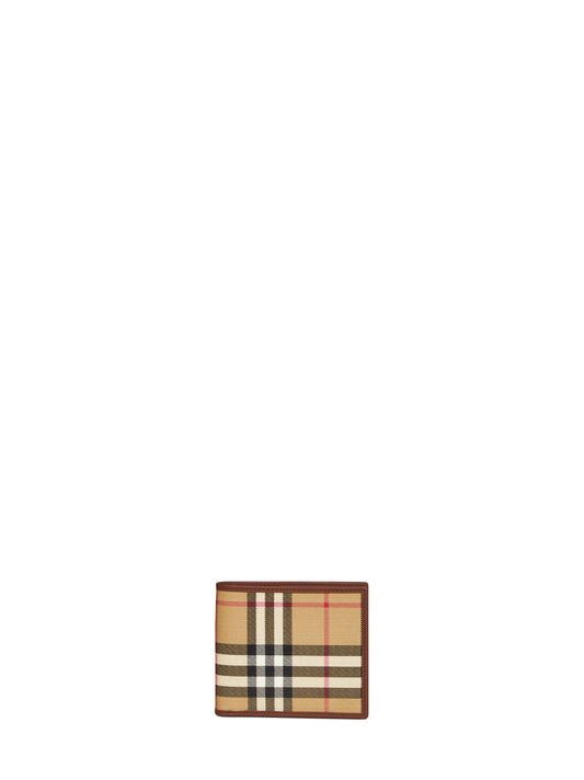 Archive beige Check bi-fold wallet