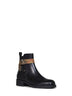 Black leather Huntley ankle boots