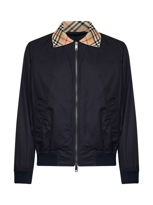 Navy blue gabardine Harrington Glenfields jacket