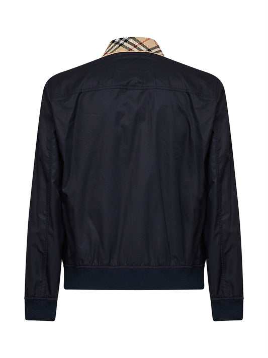 Navy blue gabardine Harrington Glenfields jacket