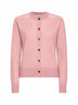 Light pink wool and silk cardigan with pink check panels