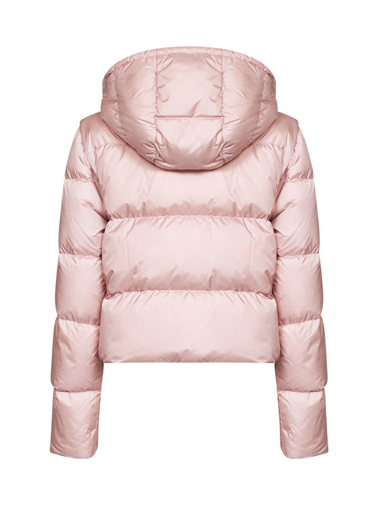 Piumino corto con cappuccio Langdale rosa peonia