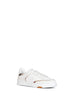 White and archive beige leather and nylon Harrow sneakers