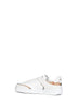 White and archive beige leather and nylon Harrow sneakers