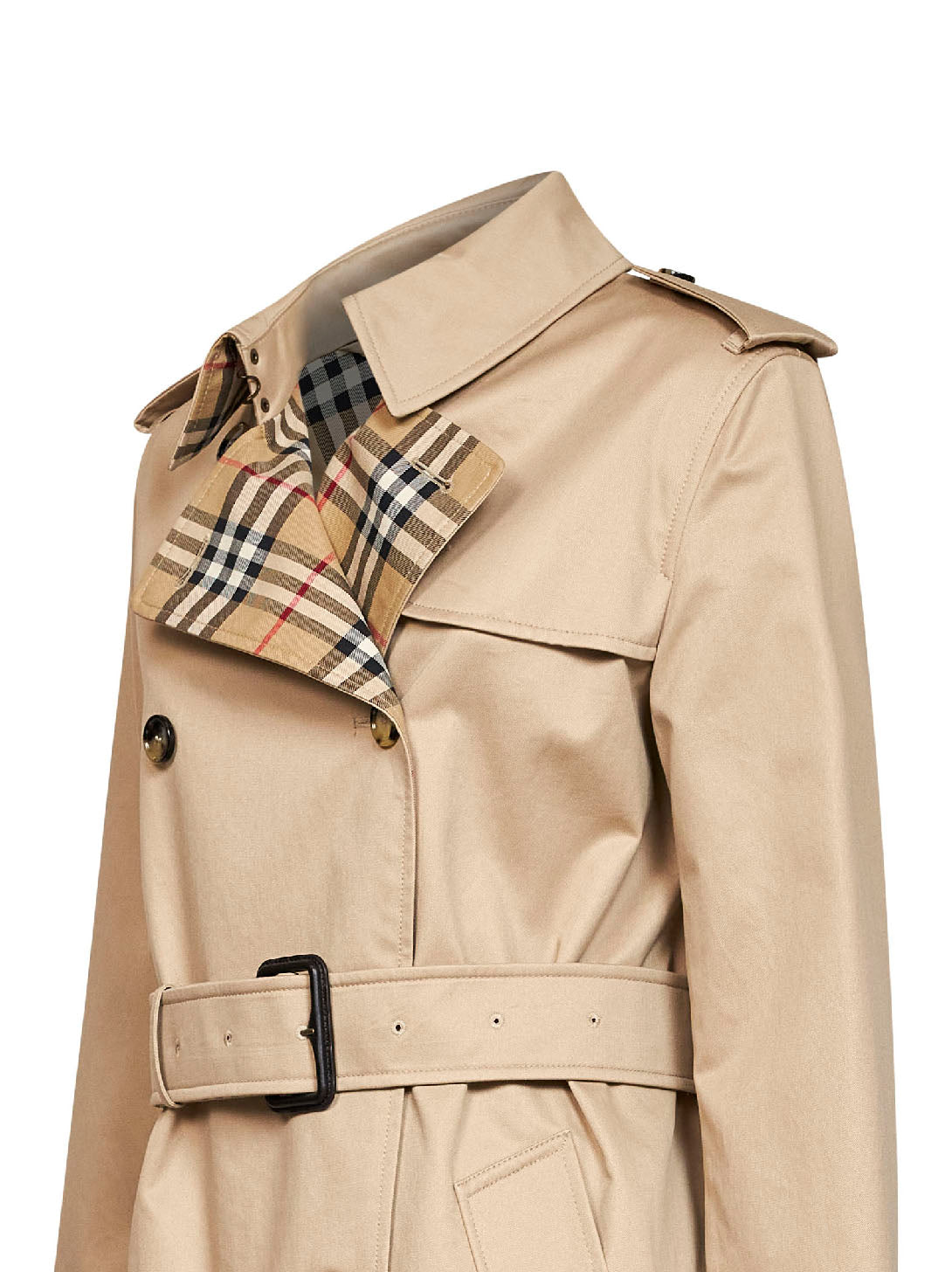 Trench Lakefield lungo in gabardine beige miele
