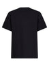 Black cotton T-shirt with Knight Check