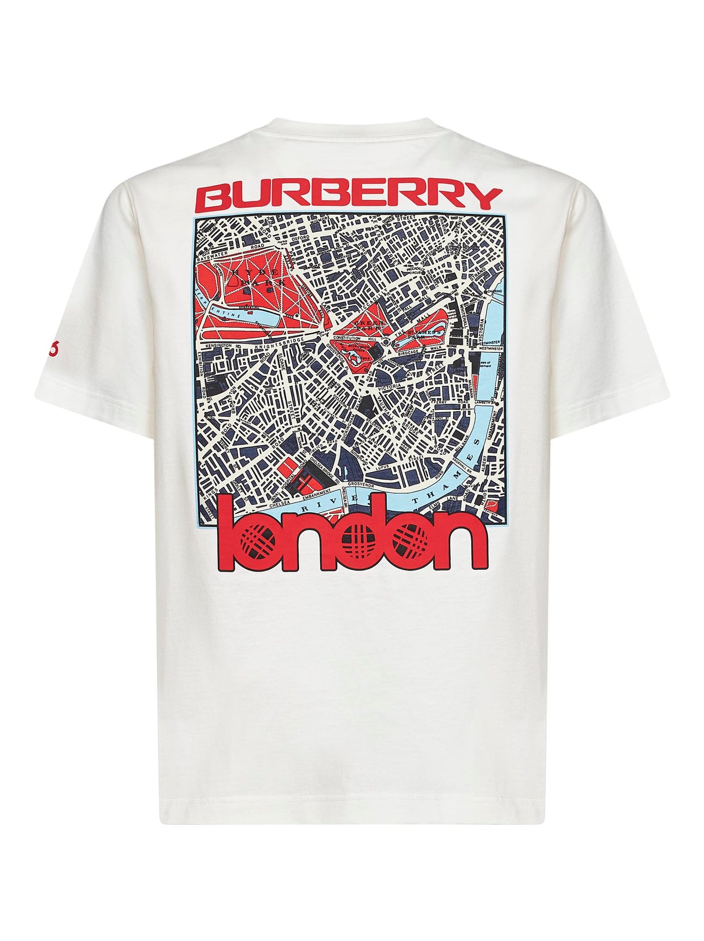 Chalk cotton T-shirt with London map print