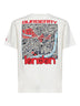 Chalk cotton T-shirt with London map print