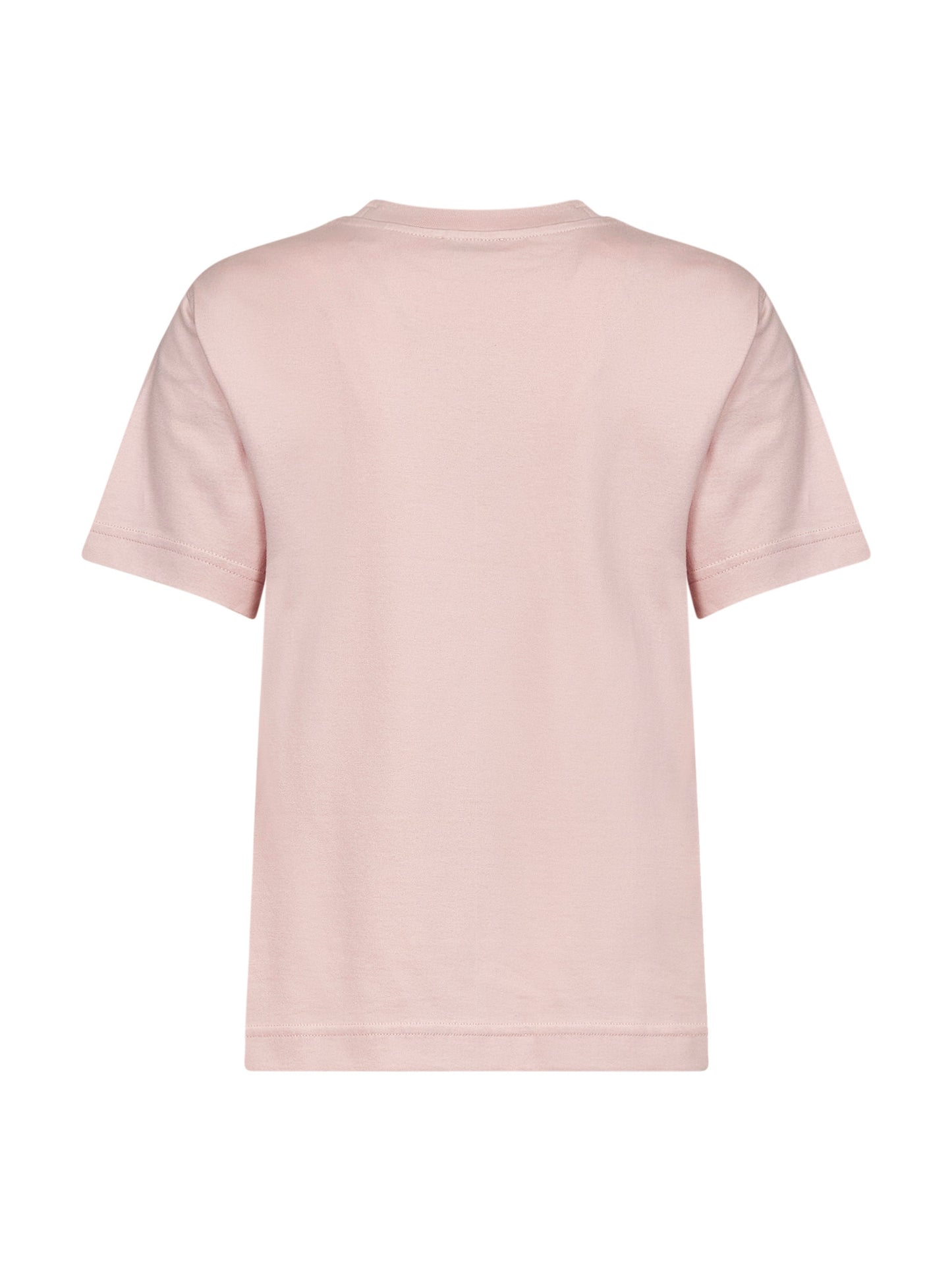 Bouquet pink cotton T-shirt with Check patch