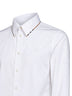 White poplin shirt with Check trim