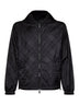 Black Newport Check reversible hooded jacket
