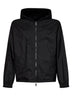 Black Newport Check reversible hooded jacket