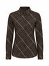 Camicia con motivo Burbery Check multicolore<BR/>