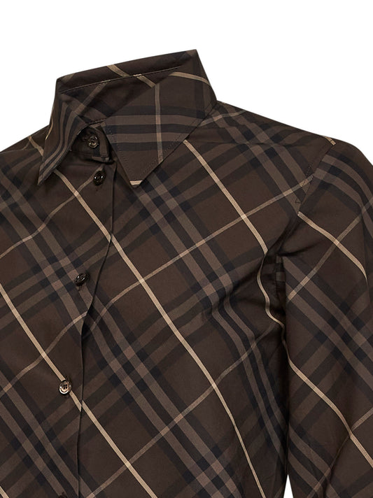 Camicia con motivo Burbery Check multicolore<BR/>