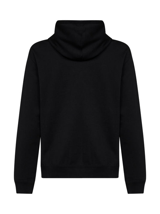 Felpa con cappuccio Huron in cotone nero