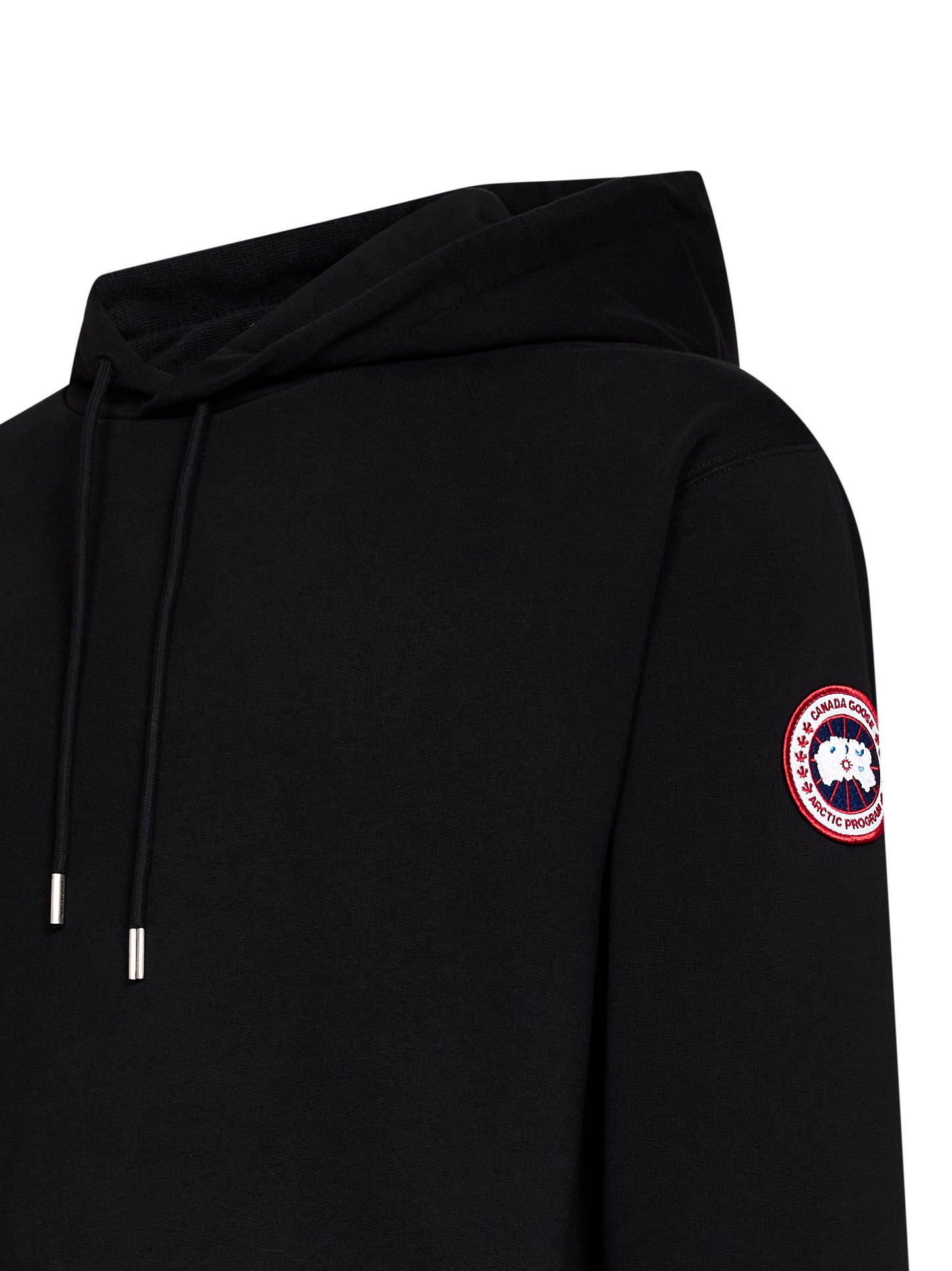 Felpa con cappuccio Huron in cotone nero