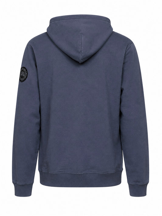 Felpa con cappuccio Huron in cotone blu