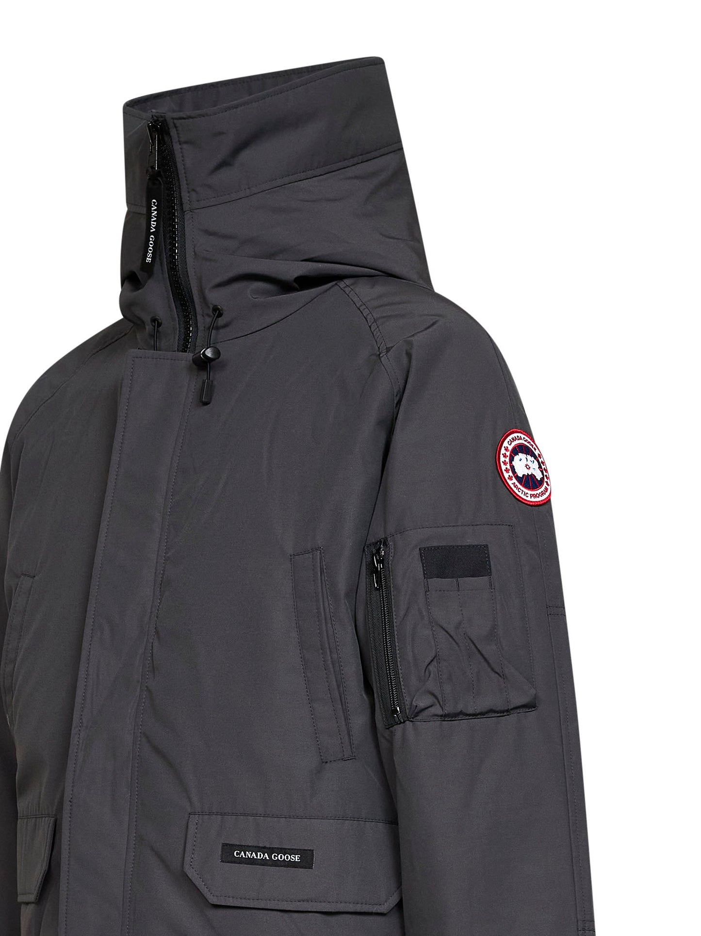 Grey Chilliwack hooded bomber jacket