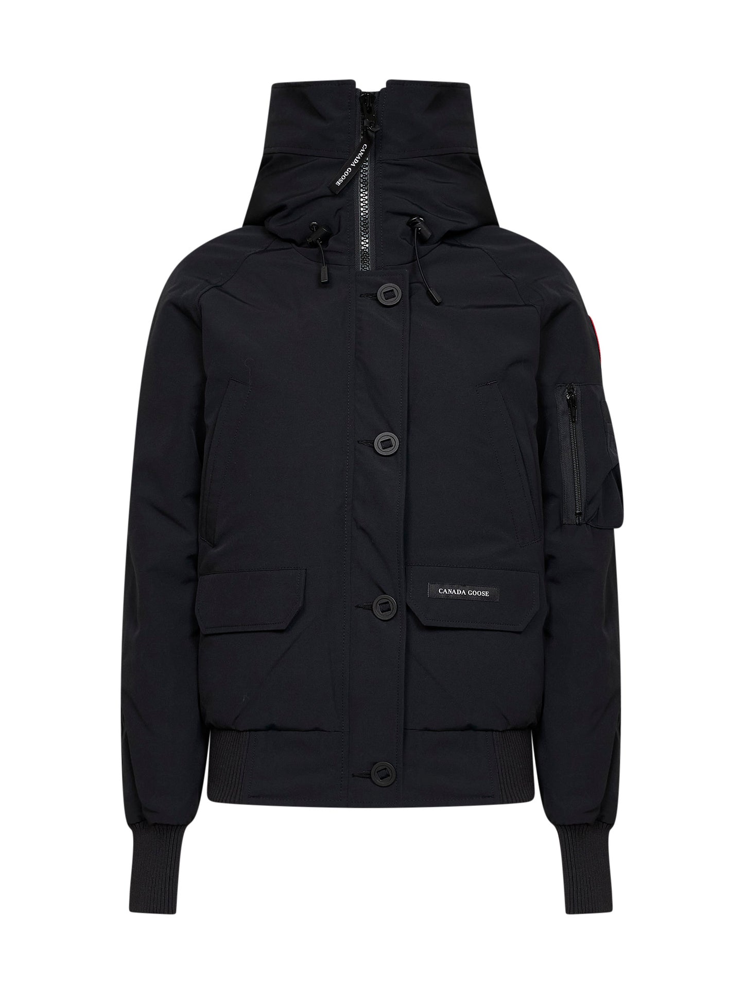 Black Chilliwack hooded bomber jacket