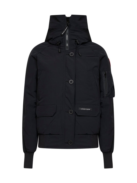 Black Chilliwack hooded bomber jacket