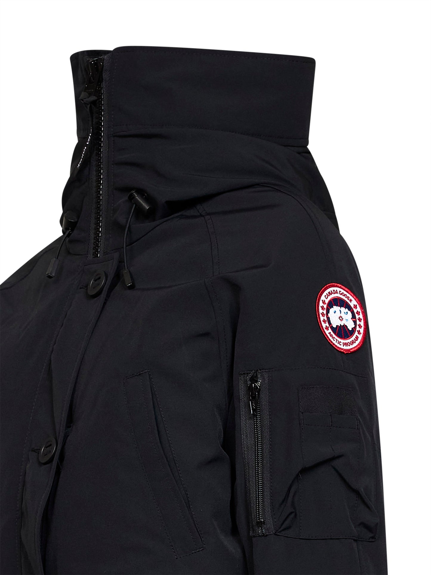 Black Chilliwack hooded bomber jacket