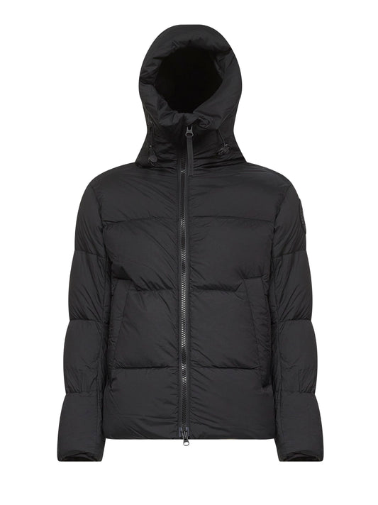 Giacca imbottita con cappuccio Crofton Black Label nera