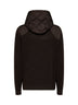 Brown hooded HyBridge® hybrid padded jacket